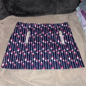 Lilly Pulitzer Oh Bouy Tate Nautical Bobber Fishing Anchor Mini Skirt, size 6
